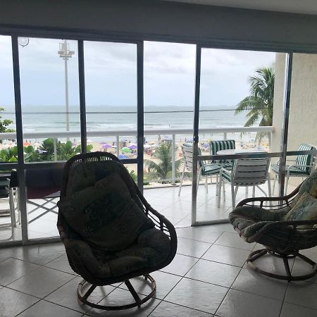 Apto enorme pé na areia, vista linda c/ academia e sauna Guarujá Esterno foto