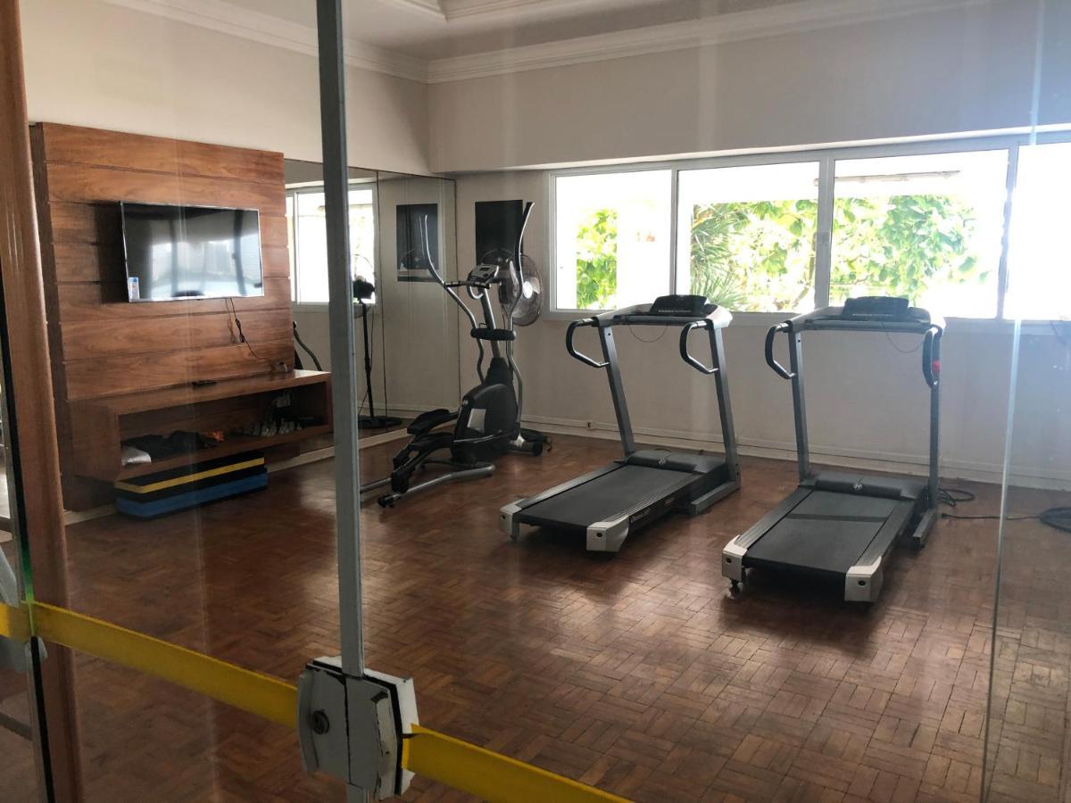 Apto enorme pé na areia, vista linda c/ academia e sauna Guarujá Esterno foto