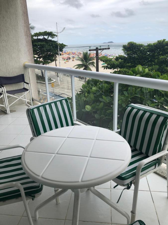 Apto enorme pé na areia, vista linda c/ academia e sauna Guarujá Esterno foto